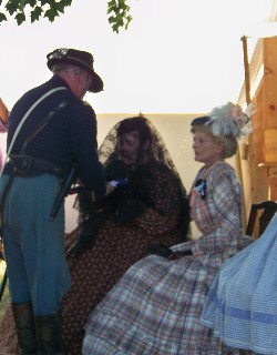 The flag is presented to the soldier's widow